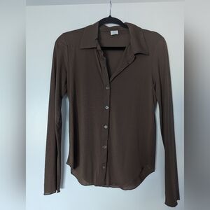 Wilfred Sheer Collar Button Down Shirt